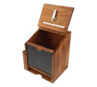 WEKADRIN Boîte à Suggestions Murale en Bois Massif Verrouillable 20X17X23 CM Boîte à Dons Sécurisée Écoles Bureaux et Associations