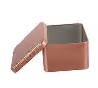 WEKADRIN Boîte à Thé Métal Vintage Carrée Hermétique Avec Couvercle Boîte De Rangement Légère Et Portable Pour Bonbons Bijoux Gâteaux Et Thé Vrac Empilable