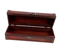 WEKADRIN Boîte Bois Vintage pour Bouteilles de Vin Caisse Résistante et Sécurisée avec Serrure Ancienne Coffret Cadeau Pratique pour Vin Rouge Bière Anniversaire et Pendaison de Crémaillère