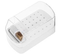 WEKADRIN Boîte De Rangement Transparente Pour Embouts De Ponçage à Support De Emplacements Pour Outils De Manucure Pratique Pour Salon Et Usage Personnel