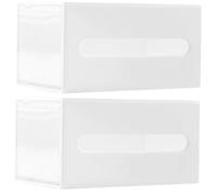 WEKADRIN Boîte Murale à Tiroirs Organisateurs Salle de Bain, Lot de 2, Plastique Blanc, Rangement Mural Multifonction, pour Cosmétiques et Petits Objets, pour Salle de Bain et Coiffeuse