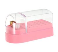 WEKADRIN Boîte Perceuse à Ongles Pouvoir Dirigé Nettoyant Clou Rester Autocollants Truc Brosse De Nettoyage Trousse Scrubber Sans Fil Gel Titulaire Para Ponçage Plastique Rose