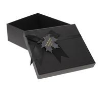 WEKADRIN Boîte Présent Noire Nœud Décoratif Coffret Présent Rigide 20x18x8 Cm Boîte D’emballage pour Noël et Saint-valentin et Anniversaires à Offrir Écologique en Papier