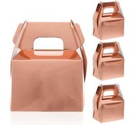WEKADRIN Boîtes Présents en Papier Kraft Rose Doré 30 Pièces 10X7 CM, Boîtes D’Emballage pour Friandises et Petites Douceurs, Coffrets Présents pour Fêtes, Mariages et Anniversaires