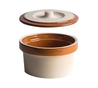 WEKADRIN Bol à Riz en Céramique avec Couvercle, Marmite à Vapeur Individuelle, Bol à Ragoût Fumant, 1 Pièce, Vaisselle Maison pour Mijoter Œufs, Soupes et Desserts, Pot Riz Céramique,