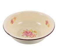 WEKADRIN Bol Mélangeur en Fer-Blanc Émaillé, Bassin à Mélanger Vintage Bord Renforcé, Ustensile la Cuisine Pratique pour Préparation Maison Style Aléatoire