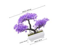 WEKADRIN Bonsaï Artificiel Miniature Pot Décoratif Plastique pour Table Bureau Maison Arbre Simulation Pin Compact pour Décoration Intérieure Cadeau Original pour Accueil et Mariage