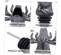 WEKADRIN Bouchon de Bouteille de Vin Chic Alliage de Zinc Verseur Élégant Tête de Cerf Finition Électroplaquée pour Noël Cadeau Décoratif