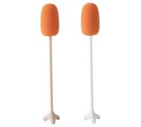 WEKADRIN Brosse à Bouteille Et Goupillon à Long Manche Pour Bébé, Lot De 2 Brosses Éponges Blanche Et Rose, Nettoyage De Biberons Et Tasses, Manche Ergonomique, Usage Domestique