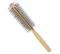 WEKADRIN Brosse à Cheveux Ronde Pour Brushing Petite Brosse à Friser Mini Peigne à Friser Manche Bois Compact Coiffage Maison Polyvalent