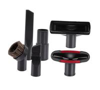 WEKADRIN Brosse Ronde pour Aspirateur avec Adaptateur Accessoire de Remplacement Poils de Cheval Brosse Aspiration Légère et Facile à Installer Set Complet