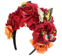 WEKADRIN Butterfly Fascinator Floral Headband With Lifelike Flowers Cloth Material Hair Accessory For Women Vacation And Halloween Headpiece