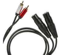 WEKADRIN Câble Audio Rca vers Double Xlr Mâle Transfert Signal Stable Connexion Fiable pour Mixeur et Amplificateur Qualité Sonore Optimisée