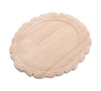 WEKADRIN Cadre de Miroir Ovale en Bois Sculpté Européen Vintage Cadre Décoratif Mural en Relief en Bois Massif Orné pour Décoration Intérieure Classique et Rustique Style Ancien Finition