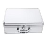 WEKADRIN Caisse à Outils Aluminium Portable Robuste et Mallette de Rangement Résistante pour Organisation Sécurisée des Outils Usage Personnel et Extérieur Finition Argentée