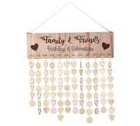 WEKADRIN Calendrier D'Anniversaire En Bois Calendriers Bienvenue Anniversaire Personalisé Mur Famille Tenture Murale Plaque De Rappel