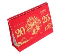 WEKADRIN Calendrier de Bureau Papier avec Reliure Spirale Calendrier Traditionnel Chinois Année Du Serpent Format Mensuel Pratique pour Planification Familiale et Organisation Quotidienne