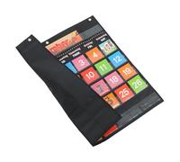 WEKADRIN Calendrier Mural Éducatif Portable pour Classe Outil Apprentissage Préscolaire avec Pictogrammes Facile à Suspendre pour Communication et Compréhension