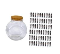 WEKADRIN Capsule Wishing Bottle Set Glass Message Jar Kit with Paper Notes Creative Love Letter Capsule Bottle for Decoration and Sharing