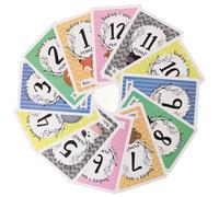 WEKADRIN Cartes pour Bébé Animaux 12 Pièces Double Face Mois Suivi de Croissance Solide Papier Cartonné Accessoire Photo Bébé -né Présent Maman