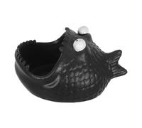 WEKADRIN Cendrier Céramique Portable Compact Forme de Poisson Drôle Coupe-vent pour Bureau Maison Voyage et Décoration de Bureau