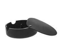 WEKADRIN Cendrier Silicone Rond avec Couvercle Ornement Décoratif Antidérapant Résistant Aux Éclaboussures pour Maison et Bureau Design Lumineux Nocturne