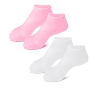 WEKADRIN Chaussettes Hydratantes pour Pieds Secs et Craquelés 2 Paires Taille Unique en Silicone Anti-glisse Spa Soin Pieds Usage Nocturne