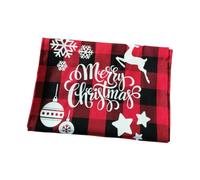 WEKADRIN Chemin de Table en Tissu à Carreaux Rouge et Noir Nappe Décorative de Noël Chemin de Table en Treillis pour Décoration Facile à Nettoyer Pliable et Multi-Usages