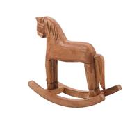 WEKADRIN Cheval à Bascule Bois Figurine de Cheval à Peindre Décoration de Table et Mobilier Thématique pour Maison Bureau