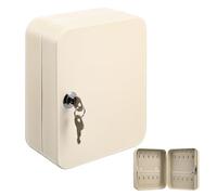 WEKADRIN Coffret à Clés Mural en Fer 20 Crochets Serrure Sécurisée Grosse Capacité Organisateur Clés pour Bureau Entreprises et Gestion Immobilière