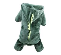 WEKADRIN Combinaison à Capuche pour Chien Motif Dinosaure Vêtement Chaud Et Confortable pour Animaux De Compagnie en Automne Et Hiver