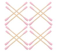 WEKADRIN Cotons-Tiges Démaquillants Doubles à Embouts en Coton Spirale 1000 Pièces Bâtonnets en Bois 76 CM Couleur Rose Nettoyants pour Maquillage et Cérumen Usage Quotidien et