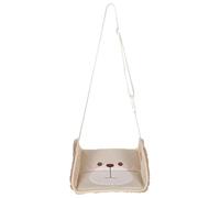 WEKADRIN Coussin Repose Avion et Voiture Hamac pour Jambes Arrière Siège Auto Motif Ours Beige Confort pour Longues Distances Avion et Route