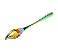 WEKADRIN Cuillère à Sauce Acier Inoxydable Pointue Iridescente pour Condiments Cuisine Maison et Restaurant Ustensile Résistant Chaleur avec Bec Verseur pour Huiles et Épices