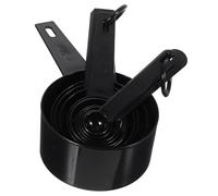 WEKADRIN Cuillères Doseuses Cuisine en Plastique Noir 10 Pièces avec Graduation, Tasses à Mesurer Précises pour Pâtisserie Cuisine, Kit Compact pour Ingrédients Secs et Liquides