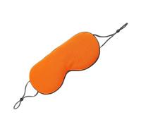 WEKADRIN de Sommeil Soie Ice Silk Double Face Chaud Froid Cache-oeil Occultant Ajustable pour Voyage Sommeil et Détente Marron et Orange