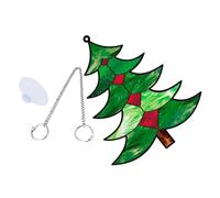 WEKADRIN Décoration Suspendue Sapin de Noël Légère et Résistante Ornement Festif pour Porte et Fenêtre Facile à Accrocher avec Chaîne Décoration de Fête Intérieure et Extérieure