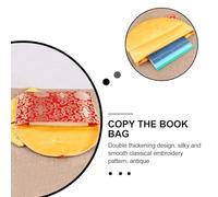 WEKADRIN Enveloppe Brocart Soie avec Nœud Chinois Pochette Brodée Élégante pour Documents et Textes Bouddhistes et Classique