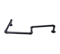 WEKADRIN Étagère Murale en Fer Noir Style Rétro Délicat, Support de Rangement Espace Optimisé pour Bibliothèque Ouverte Cuisine, Design Vintage et Robuste