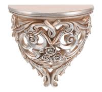 WEKADRIN Étagère Murale Flottante Ornée Style Européen en Résine Doré Clair 21,8 X 20,3 X 10,2 CM, Petite Étagère Décorative 3D pour Salon, la Cuisine et Bureau, Support Mural Décoratif