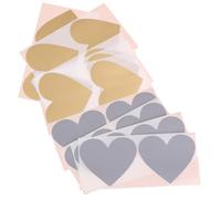 WEKADRIN Étiquettes à Gratter de Cœur, 40 Mini Autocollants Diy, Stickers à Gratter pour Saint-valentin, Anniversaire, Cartes Personnalisables, Loisirs Créatifs