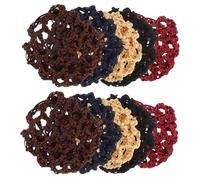 WEKADRIN Filets à Chignon pour Cheveux de Femmes 10 Pièces Lot Multicolore Néoprène Léger Résistant Danseuses Professionnel et Personnel Coiffure Quotidienne et Bal