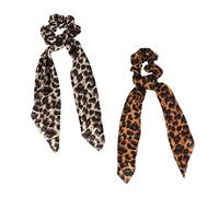 WEKADRIN Foulards Pour Cheveux Léopard 2 Pièces Taille Standard Élastiques Pour Femmes Bandanas Décoratifs Tendances Portables Au Quotidien