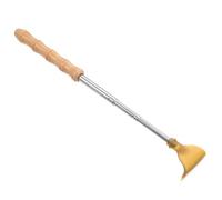 WEKADRIN Gratte-Dos Télescopique Extensible en Acier Inoxydable et Manche en Bambou Ergonomique Masseur-Grattoir Portable à Tête Griffe D’Ours Outil Anti-Démangeaisons Léger pour Dos