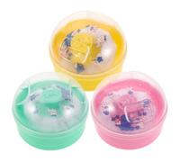 WEKADRIN Houppettes à Poudre Bébé 3 Pièces avec Poignée Étui de Rangement Portable Pot à Poudre pour Soins du Corps Usage Multiple Couleurs Jaune Vert Rose - Voyage et Maquillage