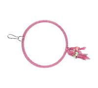 WEKADRIN Jouet pour Cage à Oiseaux à Suspendre Balançoire en Coton Corde Perchoir à Oiseaux Robuste Grand Format Rose Support De Jeu pour Calopsittes Et Perroquets en Cage