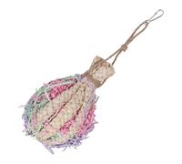 WEKADRIN Jouet pour Oiseau Boule à Mâcher en Feuilles De Maïs Colorées, Jouet en Rotin Naturel, Taille Petite, pour Cage d'oiseaux, Adapté Aux Perroquets Et Petits Oiseaux