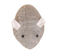 WEKADRIN Jouet Souris Mécanique Interactif pour Chats, en Peluche Grise 10 Cm, Jouet à Remonter pour Stimulation Et Jeu Intérieur, Adapté Chatons Et Chats Adultes