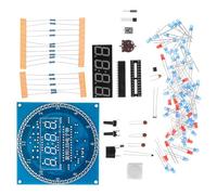 WEKADRIN Kit d'horloge électronique à monter soi-même avec puce d'affichage LED rotative pour une mesure précise du temps - Horloge numérique modifiable pour les fans d'électronique à monter soi-même