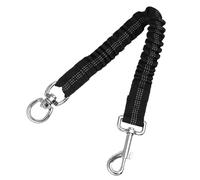 WEKADRIN Laisse Chien Réfléchissante Nylon Extensible Robuste et Élastique pour Marche Course et Dressage Adaptée Aux Petits et Moyens Chiens Sécurité Renforcée et Confort Noir